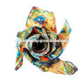 Turkish Style 100% Digital Printed Silk Square 12mm Woman Twill Scarf